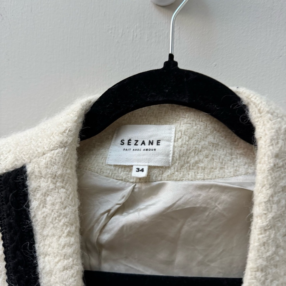 Sezane Mike wrap tie coat size 34 - Picture 2 of 3